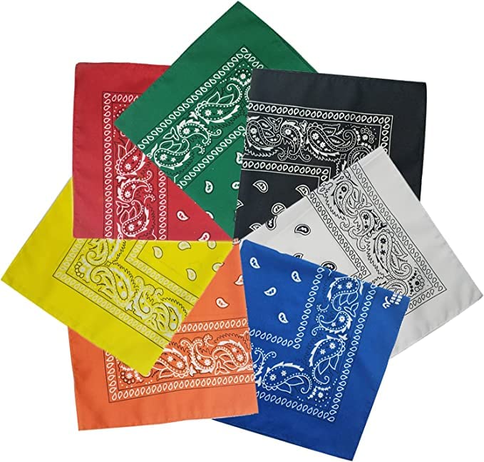 KOMUNJ 7pcs Bandana Bandanas Paisley Bandana Head Scarf Bandanas