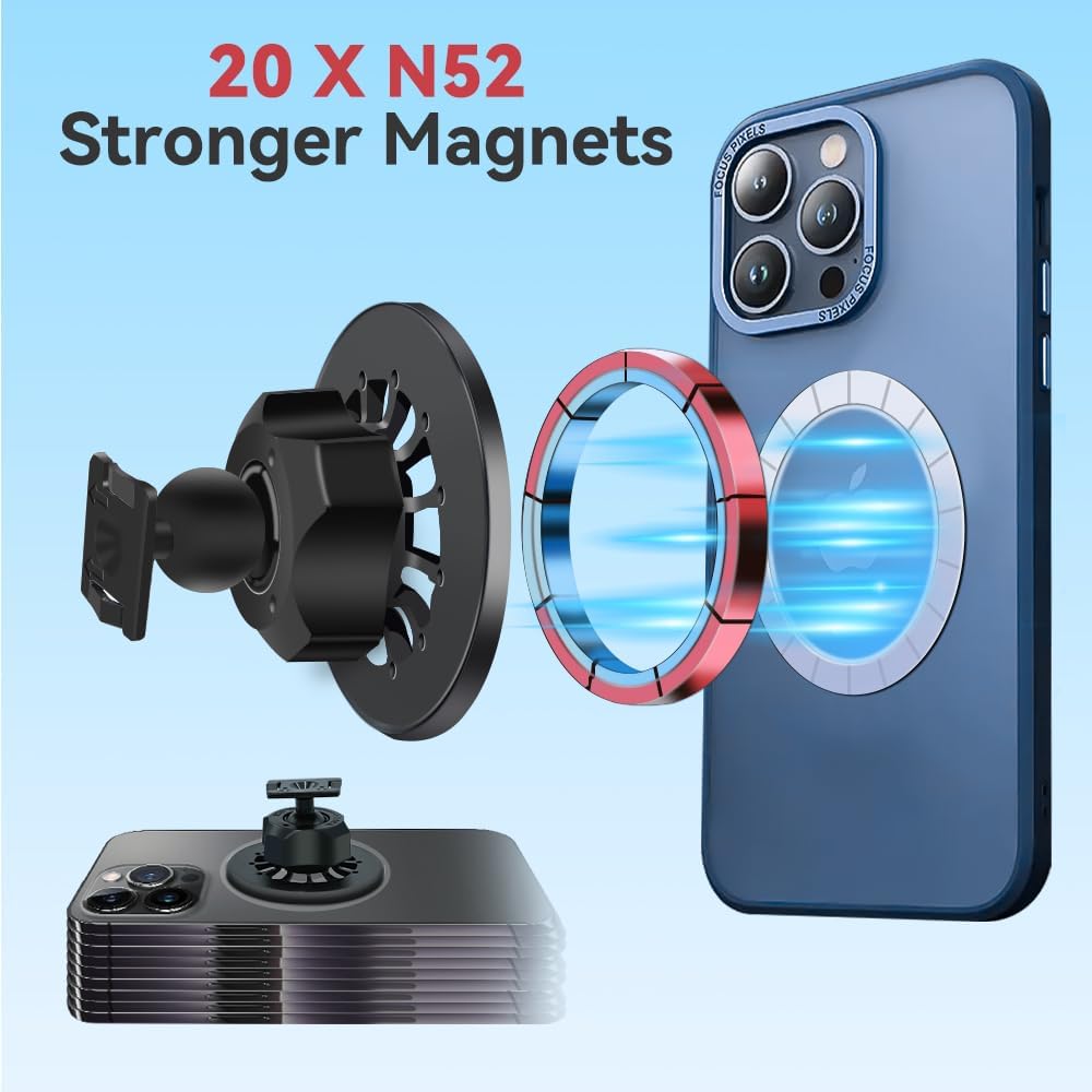 BEERTE Fits MagSafe Car Mount Fit for Lexus ES 350 300h 2013-2018 Hands Free Magnetic Car Phone Holder Mount Strong Magnets Car Phone Mount Fit for iPhone 17 16 15 14 13 12 MagSafe Case All Phones
