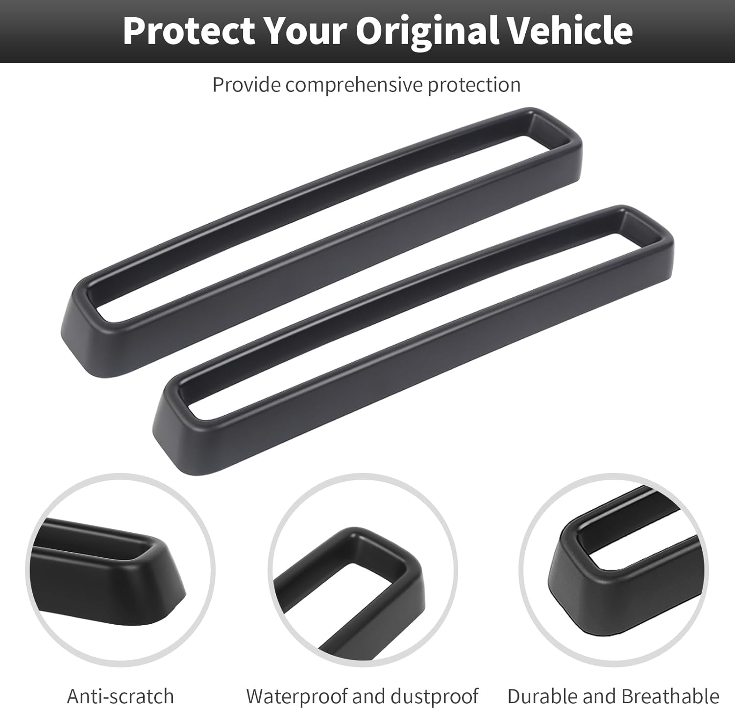 CheroCar for Challenger Front Grill Mesh Grille Inserts Trim Cover Compatible with Dodge Challenger 2015-2024 Black Exterior Accessories (Matt Black)