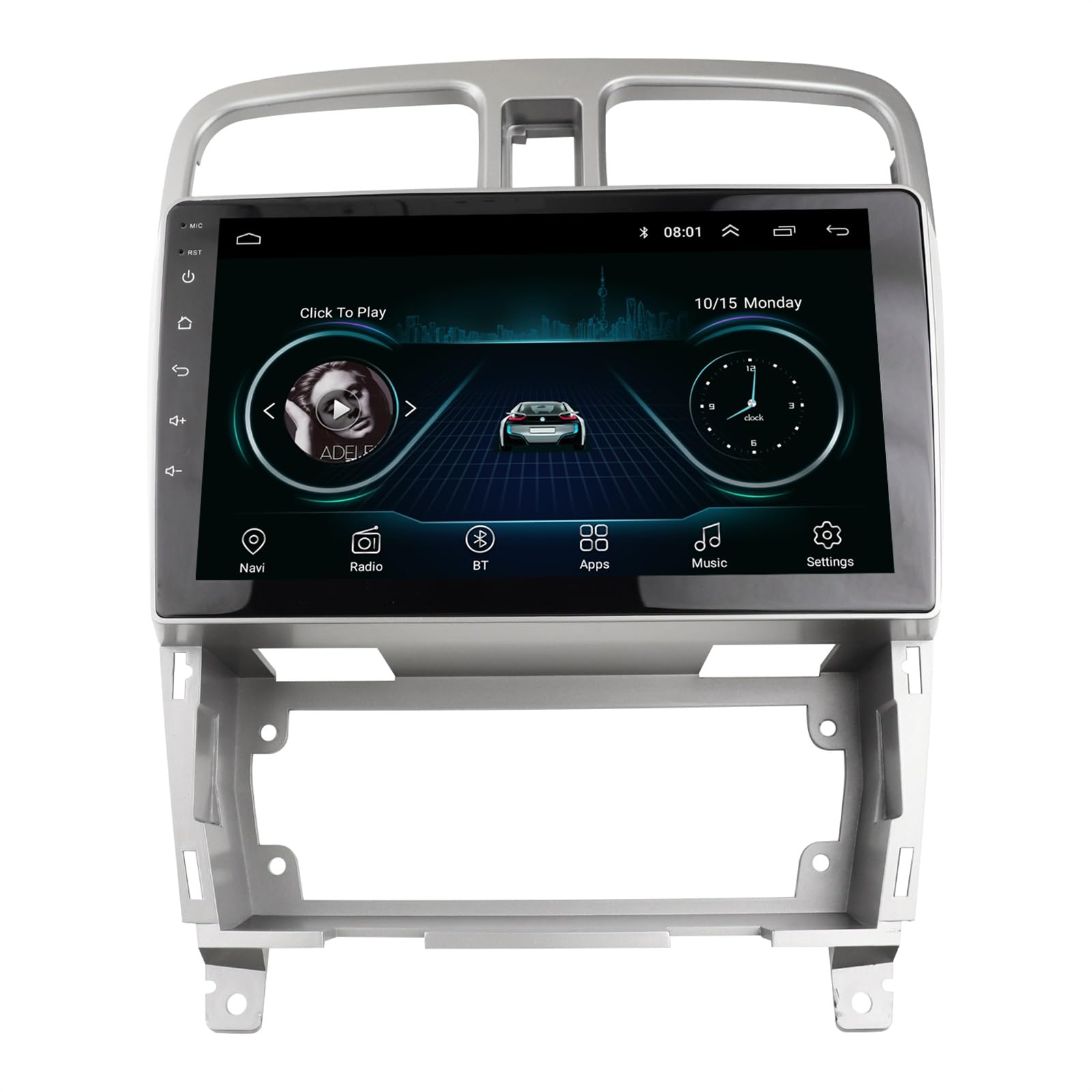 Ramka radia 9-calowa instrukcja instalacji deski rozdzielczej AC Zestaw wykończeniowy Stereofoniczny odtwarzacz DVD Zainstaluj panel surround, dla Subaru, dla Forester, 2004-2008 Rama deski ro