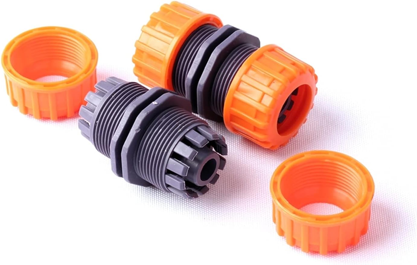 Utility Hose Butt Lawn Sprinkler Irrigation System 4 Green Thumb Orange 1/2 inch Irrigation Garden Hose Fittings Hose Repair Joints/Orange/Connect