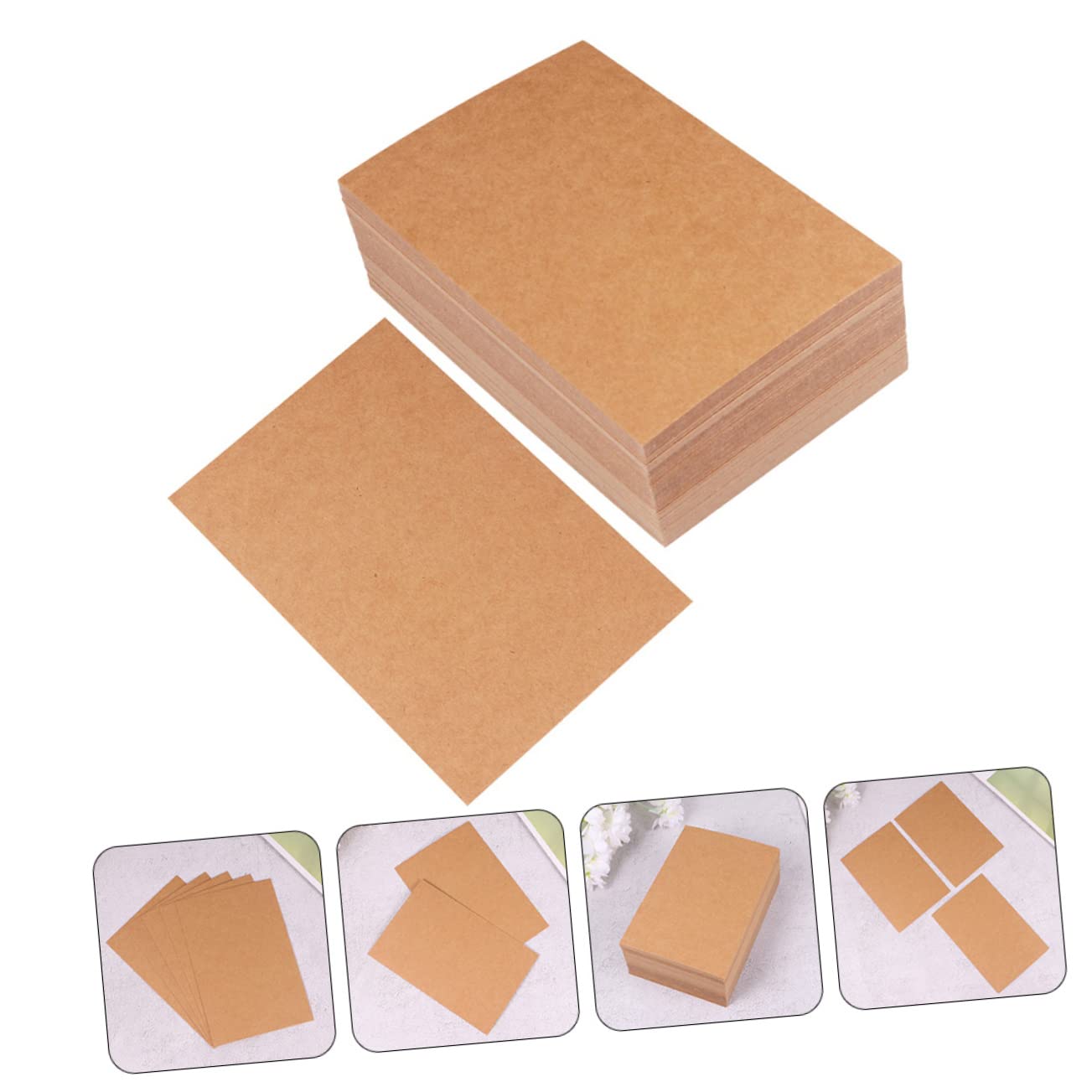 Biglietti Cartoline Vuote DIY 150 Pezzi in Carta Kraft | Personalizzabili e Resistenti allo Strappo, per Inviti e Biglietti Holiday, Confezione da 150 Pezzi