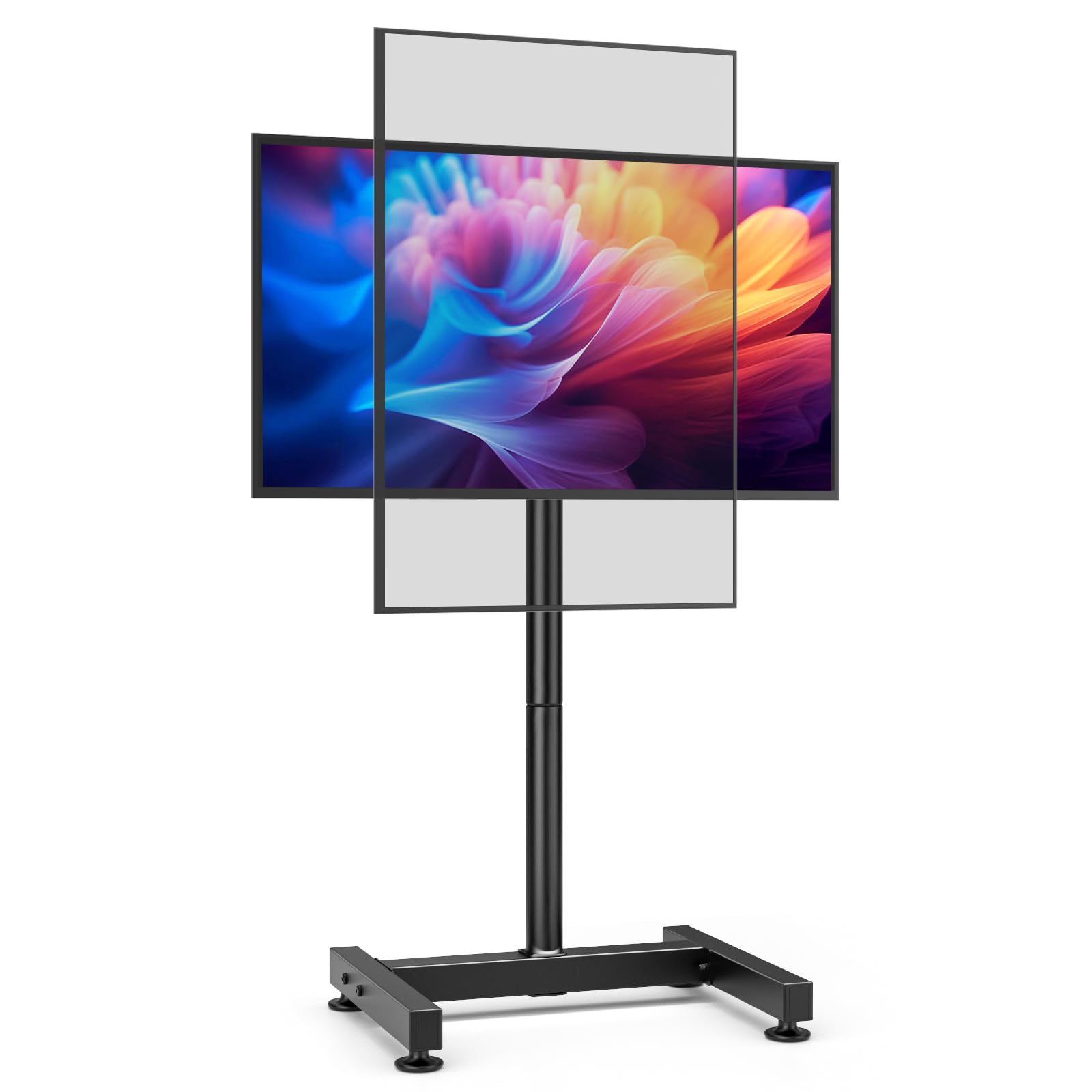 AX WABER Bodenhalterung für TV-Monitor für die meisten LCD-TVs, OLED LED von 13 bis 50 Zoll, maximale Vesa: 200 x 200, maximales Gewicht des Fernsehers 35 kg AX1008TBM