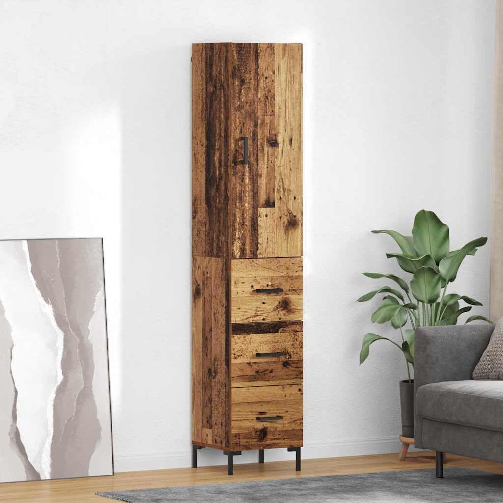 Tablero alto de madera recuperada de alta calidad y muebles estables para salon