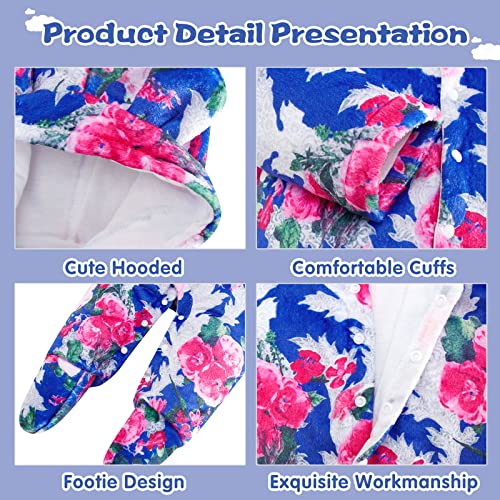 Tuonroad Winter Baby Red And Navy Blue Flower Clothes 6-9 Months Toddler Boys & Girls Warm Fluffy Fuzzy Bear Snow Suits Sets For Twins Cute Cartoon Hooded Overall Home Or Outerwear Jackets #TOP3