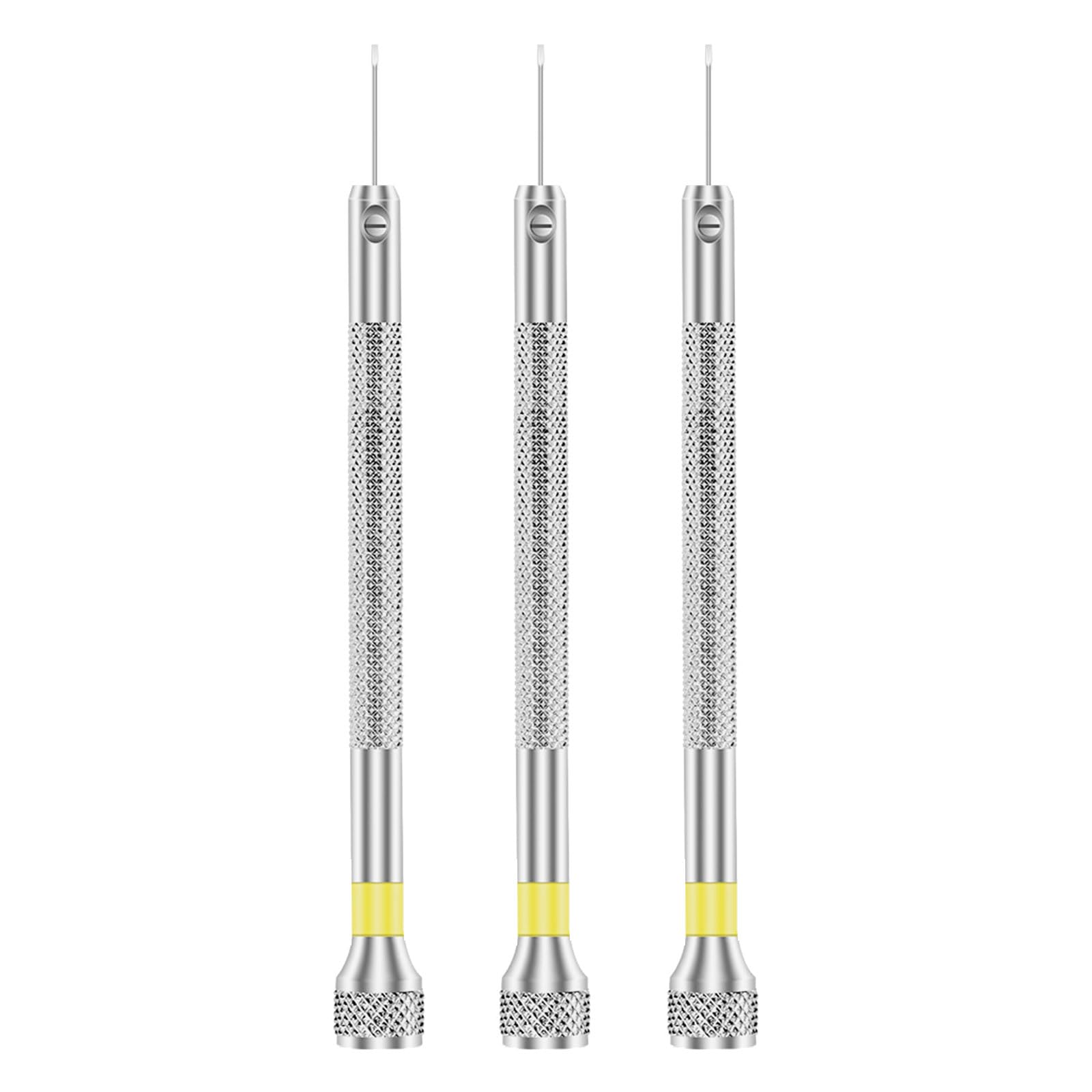 3PC Watchmaker Tool Design with Anti-Slip Grip for Jewelry and Timepiece Maintenance Aluminum Carbon Steel Screwdriver