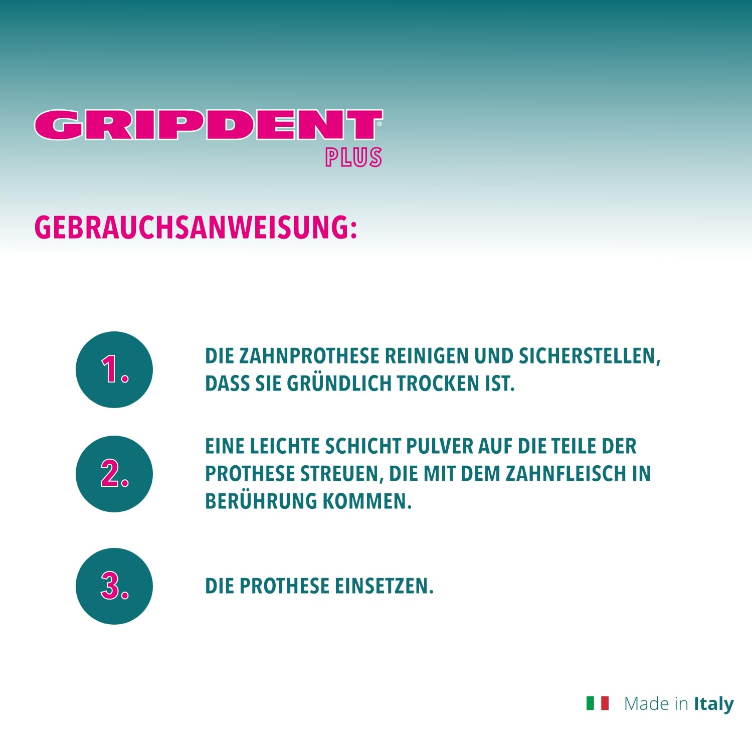 Gripdent Plus proszek do protez dentystycznych i dentystycznych - nie powoduje podrażnień, bardzo łatwe mocowanie