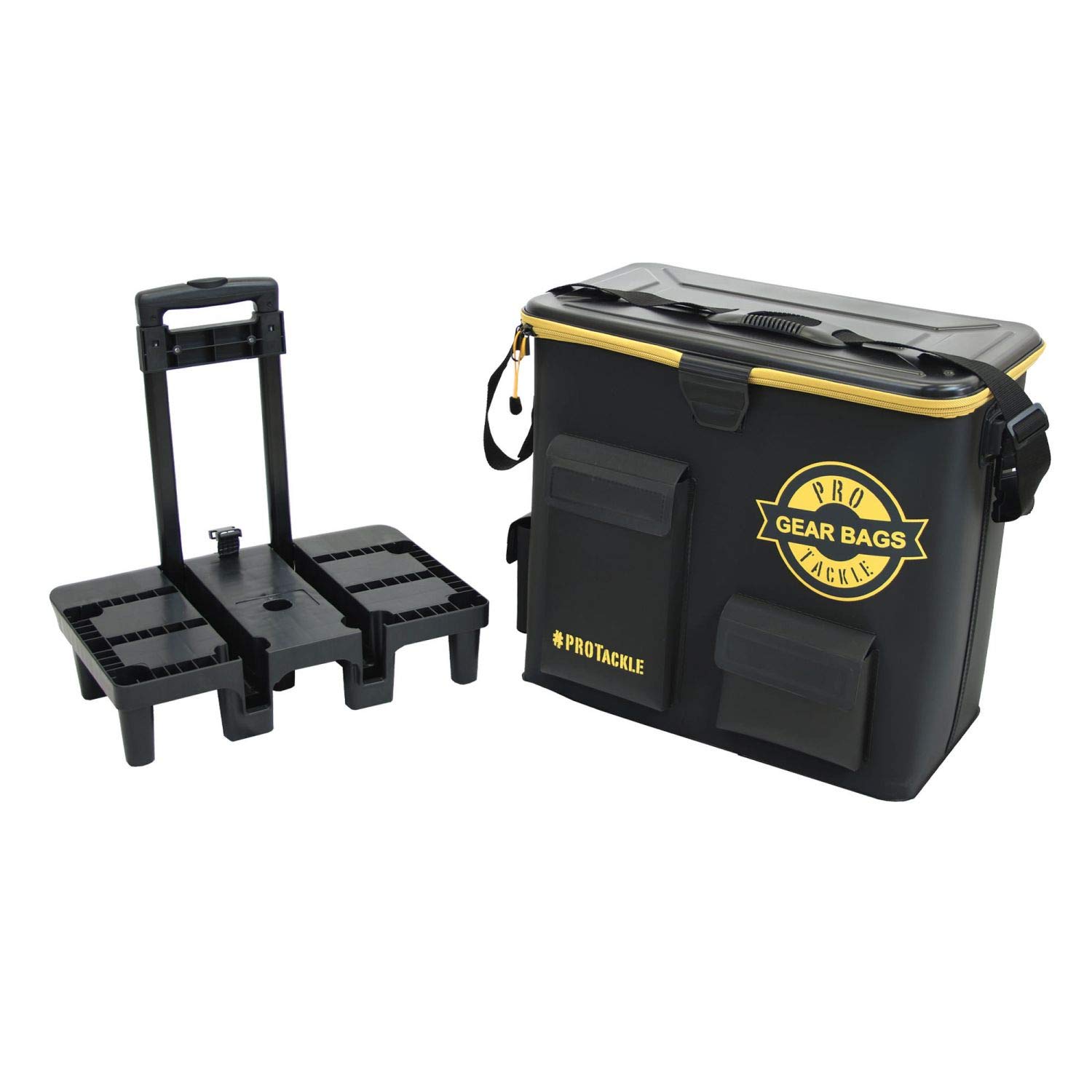 Angelsee-Trolley - wasserdichte Eva Angeltasche mit 51L Stauraum, Abnehmbarem Transportsystem und Sitzmöglichkeit bis 100kg