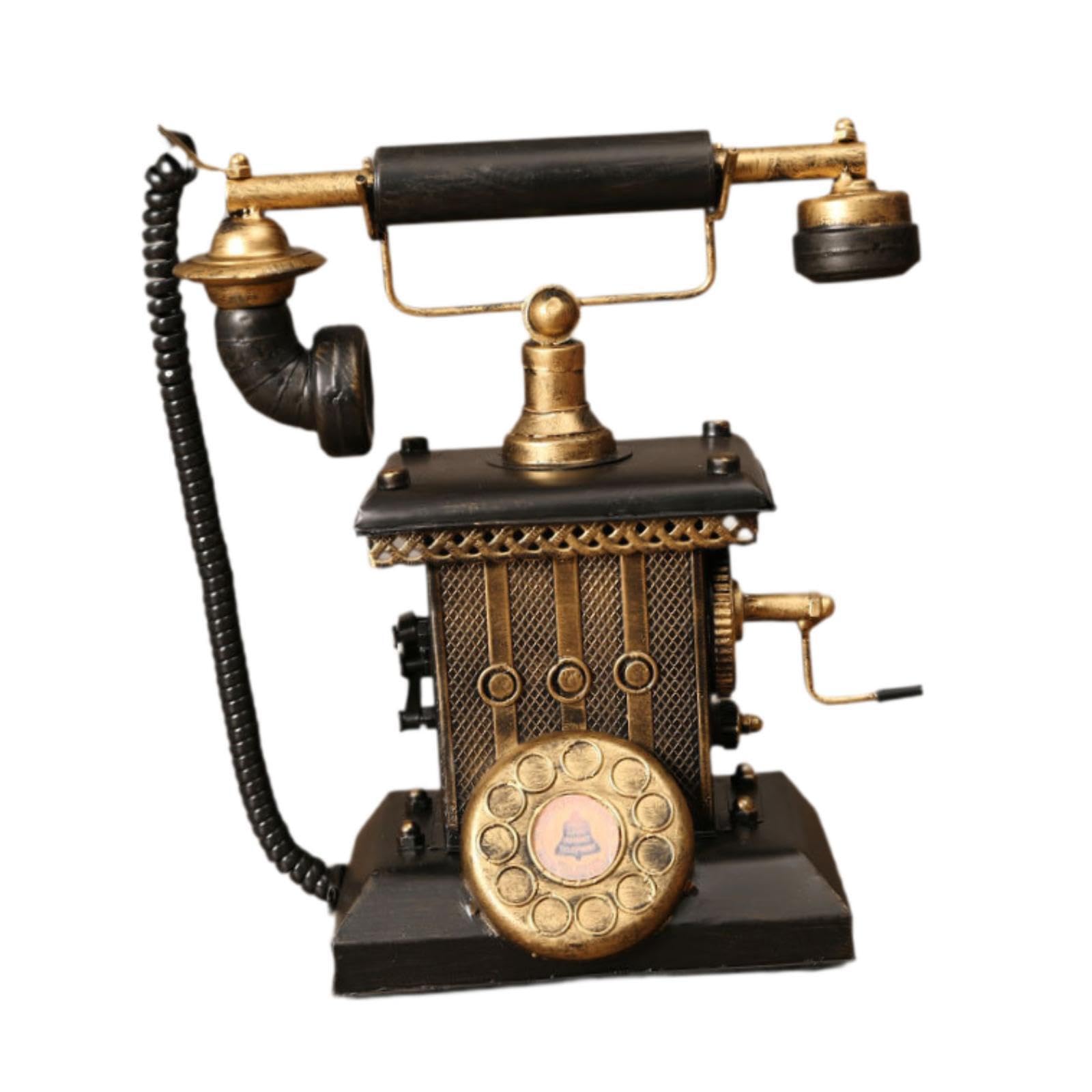 AMSLSIU Elegant Classic Landline Phone Ornament Office Shelf Telephone Model Desk Old Ornament Classic Desktop