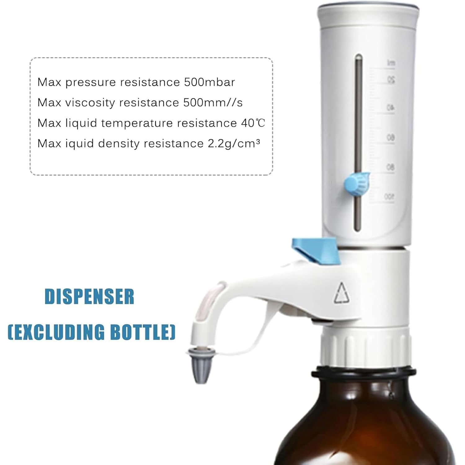 Dispensador de líquido de laboratorio, dispensador de botella para disolventes y reactivos