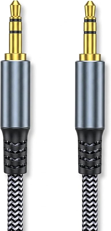 Aux Cord 4ft - Premium 3.5mm Audio Cable Perfect for Car Stereo | Nylon Braided Aux Cable for Headphones, Speakers, Home Stereo, Gold-Plated Auxiliary Cable