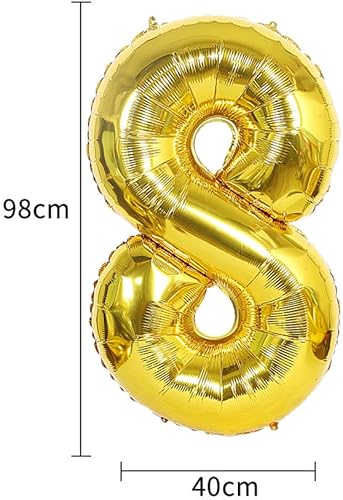 Miniatura 5 de Globos decorativos para cumpleaños número 48, globos de papel de aluminio, globos de látex con número de helio, globos de papel de aluminio, color