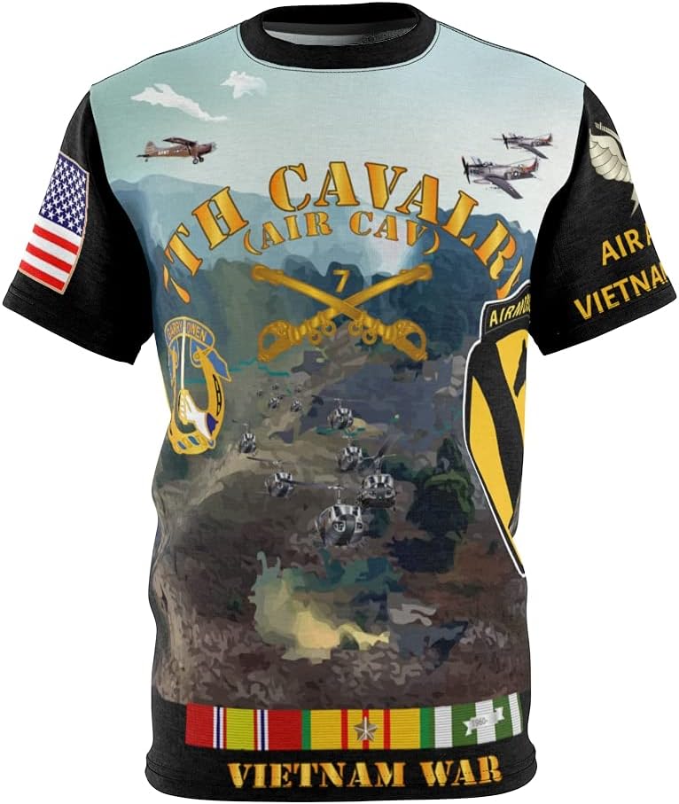 MIP All Over Printing - Army - 7th Cavalry Regiment, 1st Cavalry Division - LZ Air Assault - Vietnam Veteran