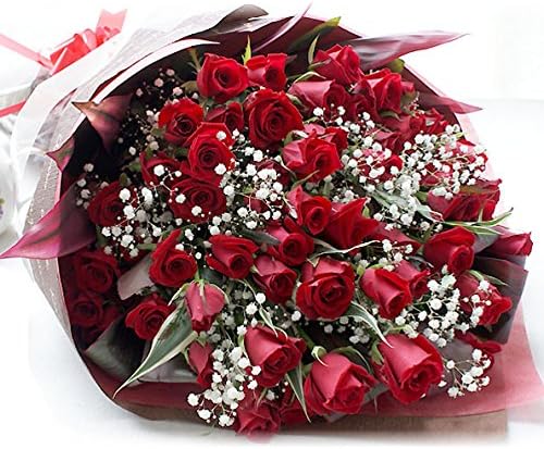 フラワーギフト バラ花束 高級 赤バラ 60本の花束 誕生日 プレゼント ギフト にも かすみ草 画像配信サービス付き 8 8 17は画像配信不可 Cool アウトレット 送料無料