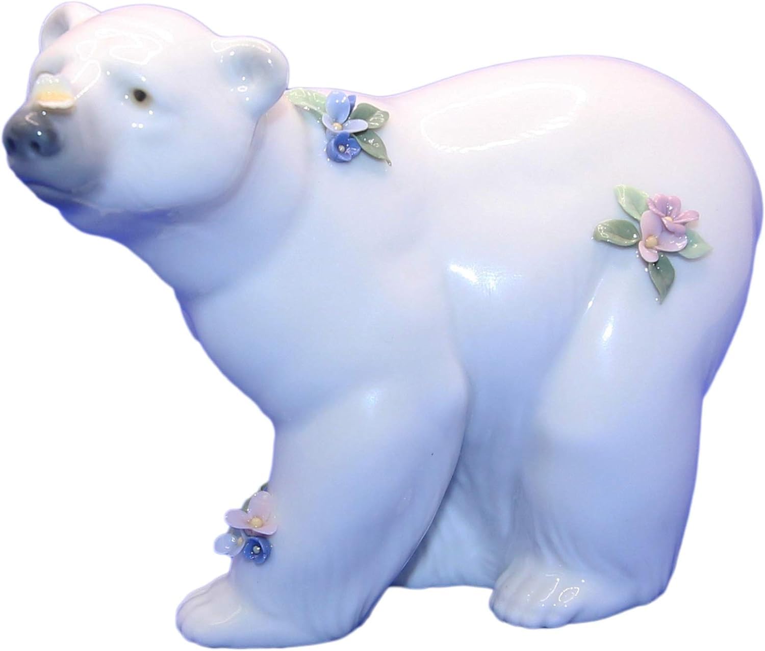 Amazon.com: Lladro Attentive Polar Bear with Flowers Figurine