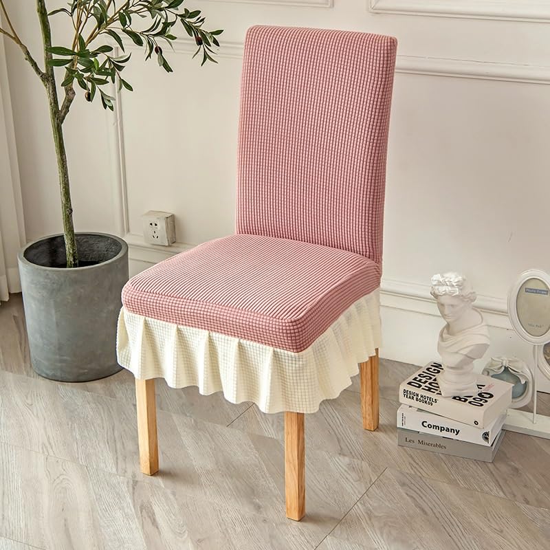 Housses de chaise élastiques et lavables en machine pour salle à manger - Lot de 6 pièces Style-13