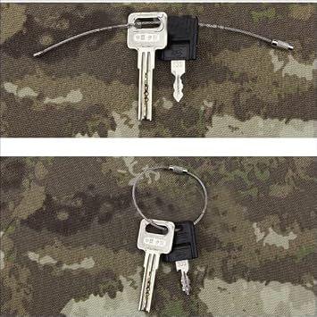 Spelt Stainless Steel Keychain Cable Ring Silver 3-way