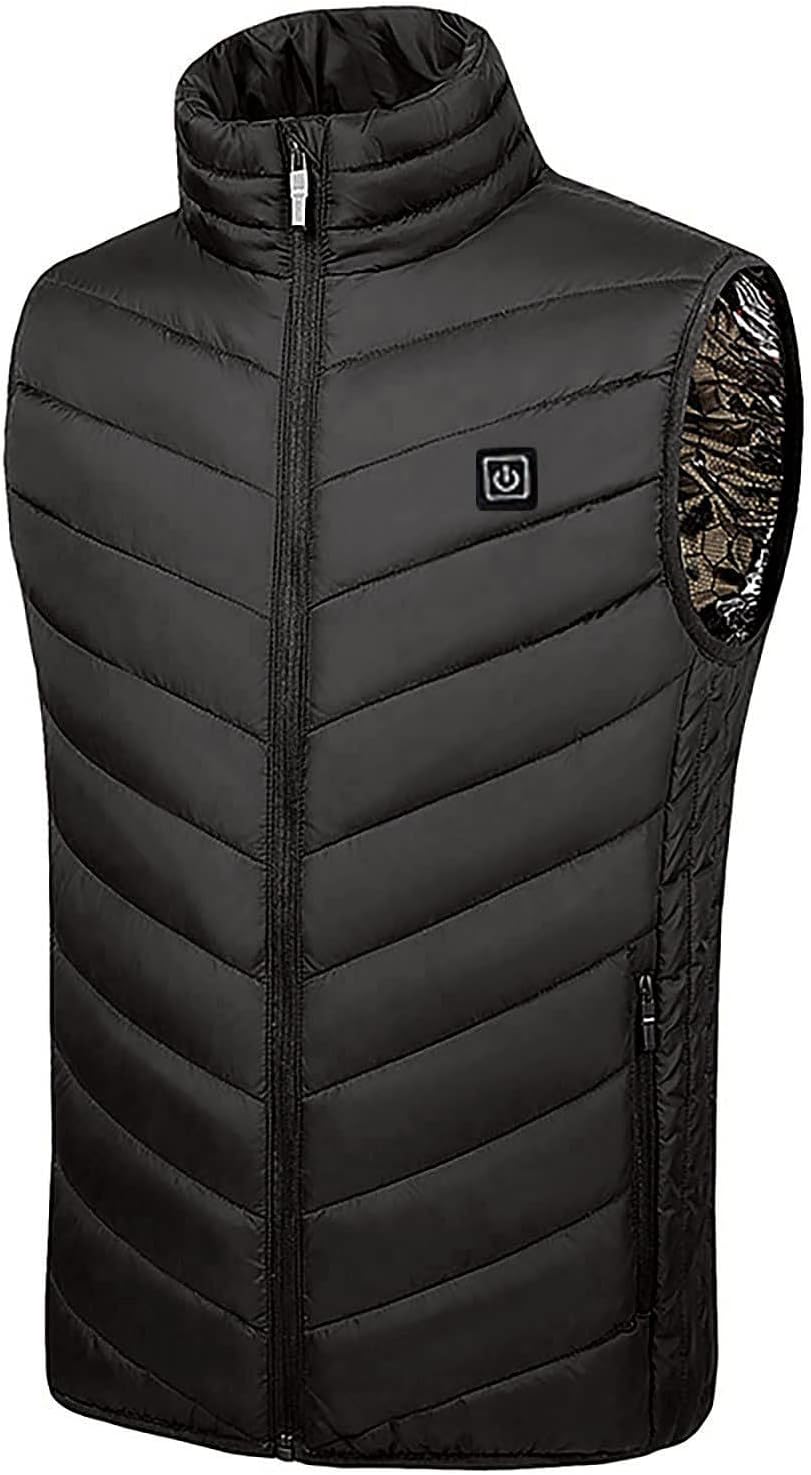 Ssuyeuri 2023 Upgrade Heated Vest for Women Men,Rechargeable USB Heated Puffer Outwear Charging Electric Body Warmer