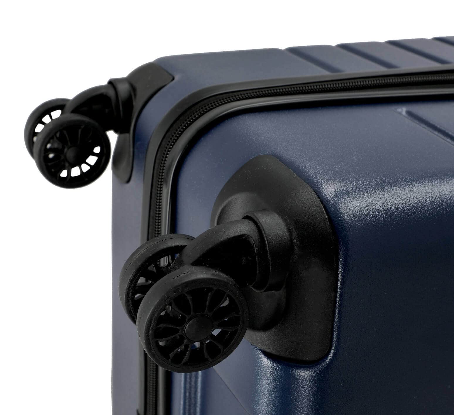 Line Valigia rigida Bagaglio a mano Trolley cabina 55cm Blu navy, 4 ruote doppie, lucchetto TSA, espandibile, polipropilene leggero | 37L