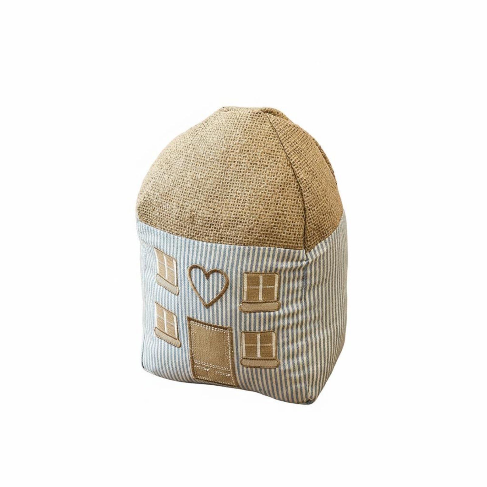 Fermaporta in Tessuto Fermaporte Porta Casa Fermasporta Paraspifferi Casetta Ricamata in Cotone E Iuta Riempita con Sabbia 1kg Adatto per Soggiorno