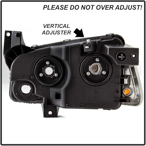 Miniatura 6 de ACANII - Faros delanteros cromados para Dodge Charger 2006-2010 con luces de esquina, 4 piezas para el lado del conductor + del pasajero