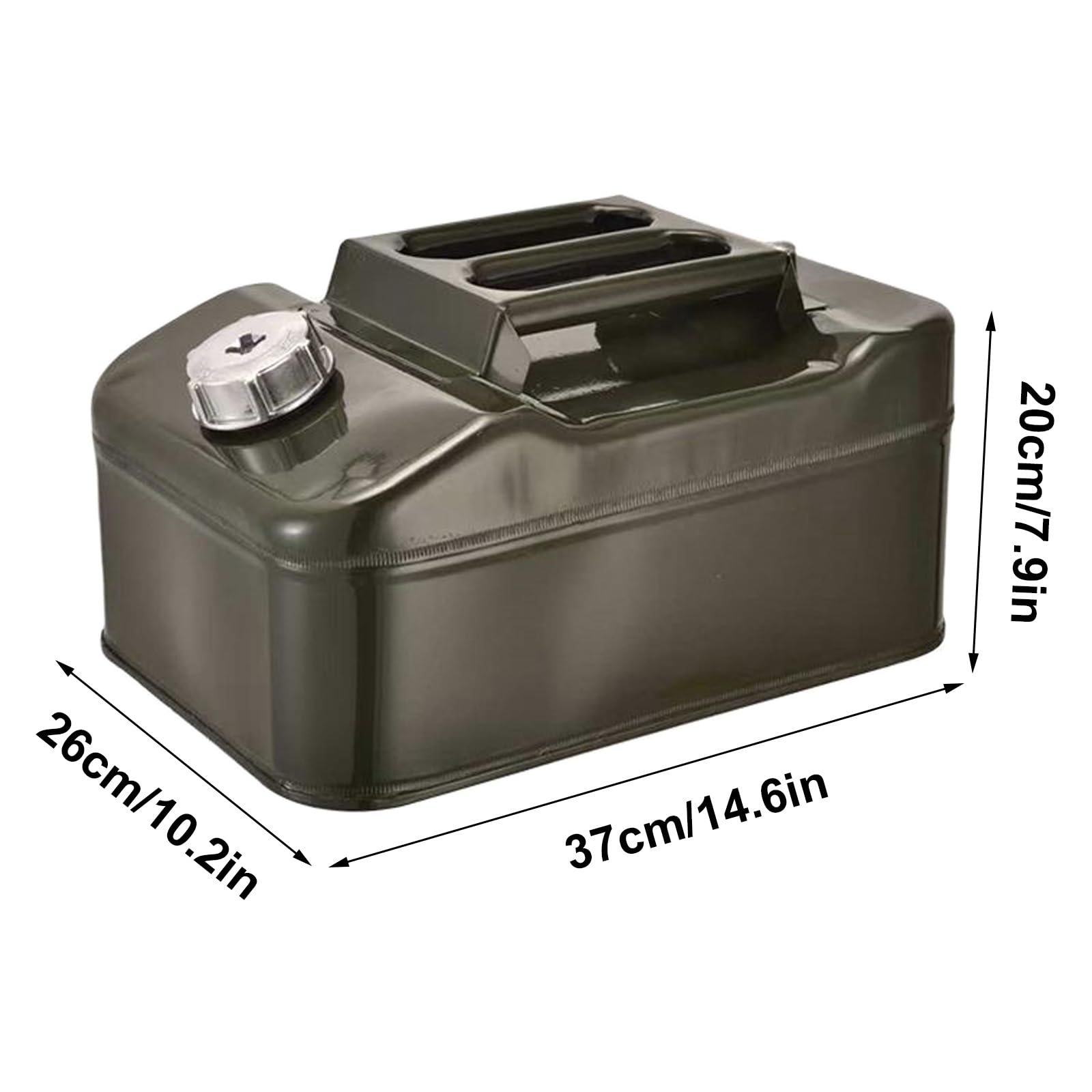 Bidon D'essence en Métal de 10 L (2,5 Gallons) avec Bec Flexible, Idéal for Les Voyages en Voiture et Le Camping(10L)