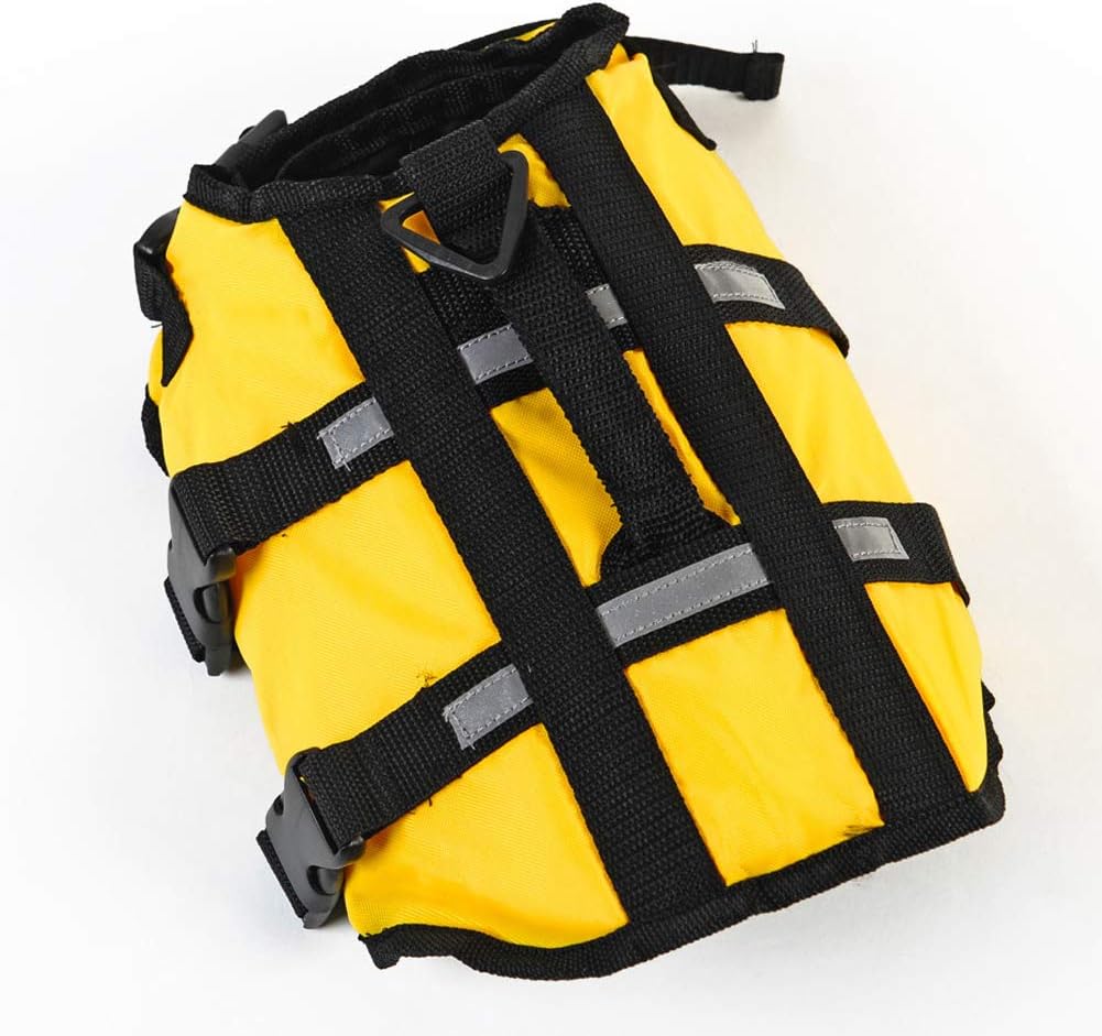 Dog Life Jacket Vest Ripstop, Adjustable Dog Lifesaver Safety Reflective Vest,Dog Swimming Jacket Vest, Pet Floatation Vest with Rescue Handle for Small, Medium and Large Dogs