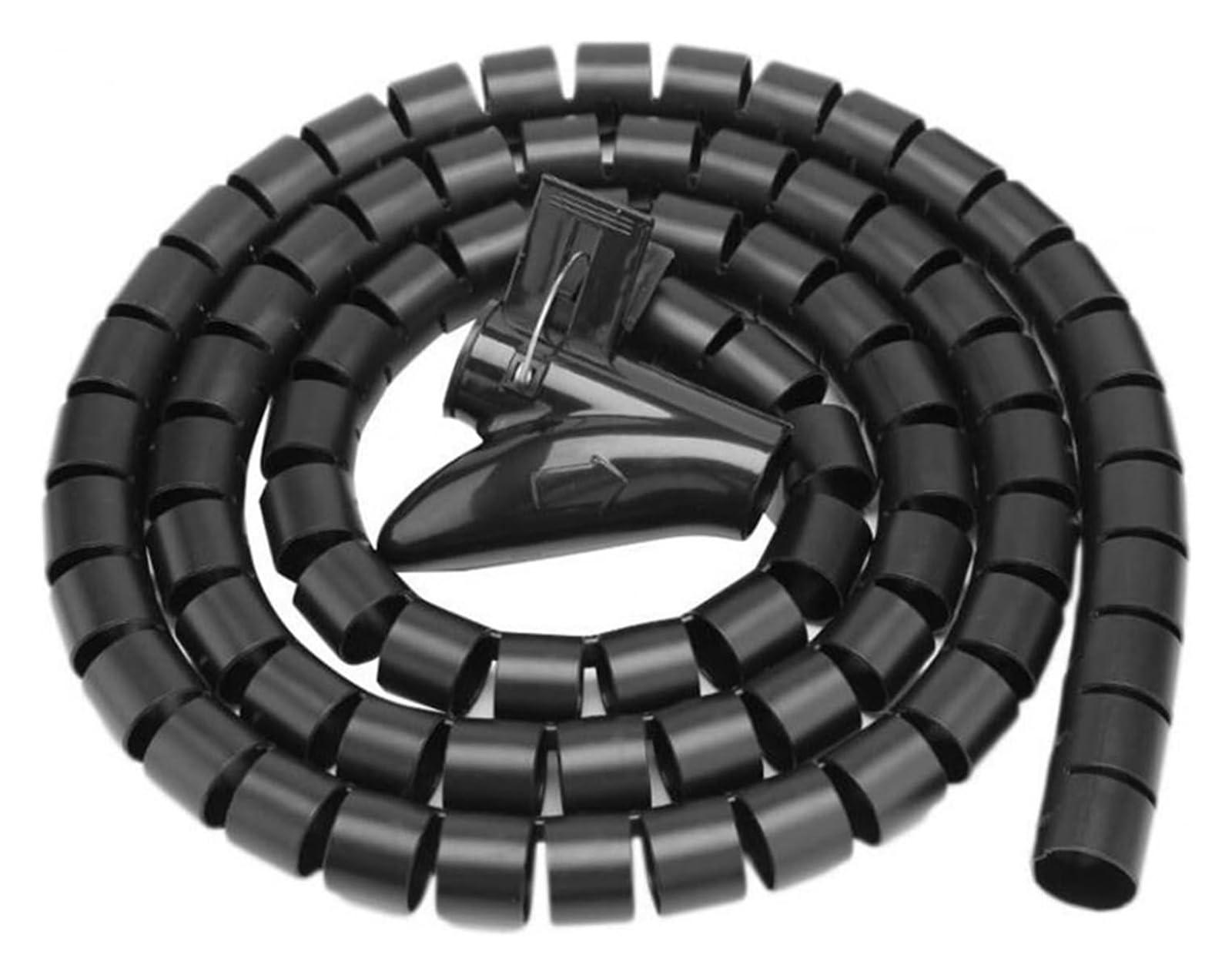 Protezione for cavi, avvolgicavo a spirale, 1 pz. Nero, organizer for guaina flessibile for cavi, tubo di stoccaggio a spirale flessibile(28mm ID 3 meter)