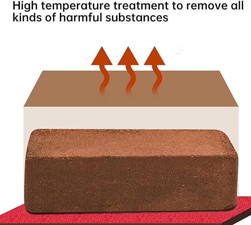 Miniatura 3 de Ladrillo de coco de 1.4 libras, el bloque de coco se expande 2.3 galones / 9 cuartos de galón de tierra orgánica para macetas, turba para todas las