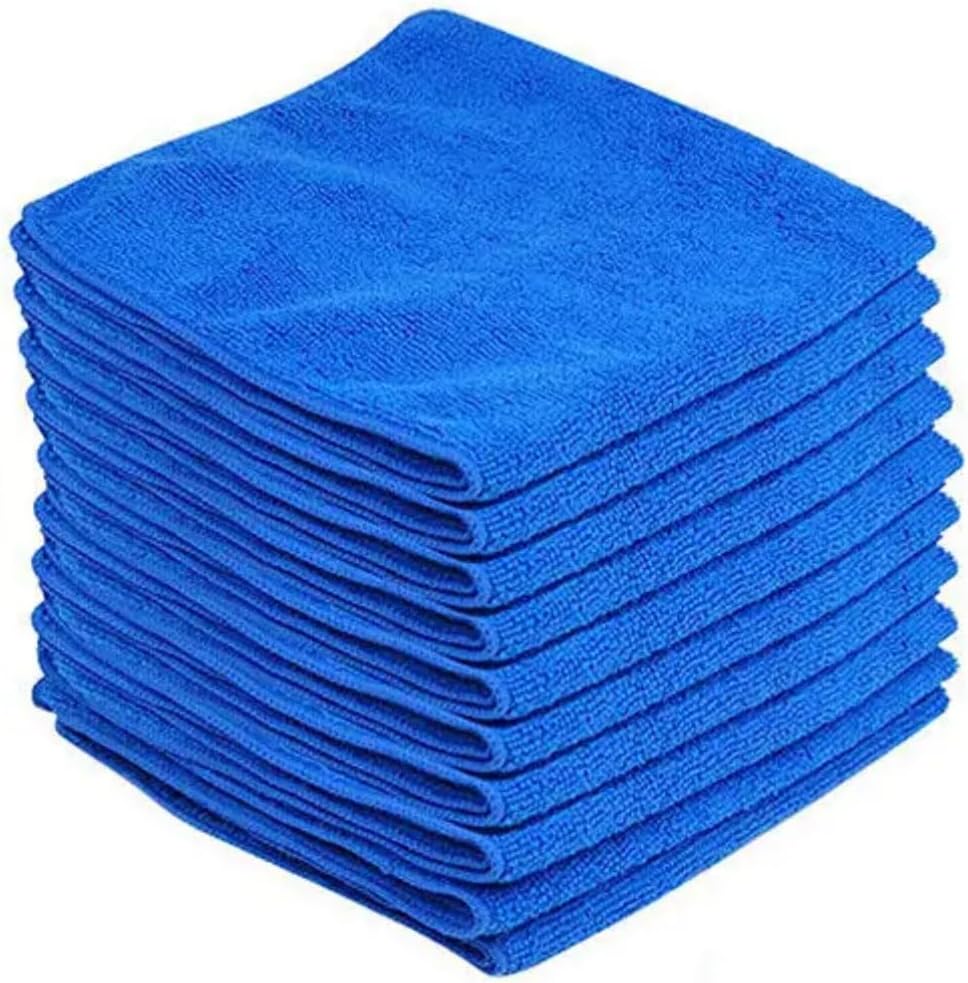 Tool Solutions Store 10 Blue Microfibre Car Cleaning/Drying Cloths
