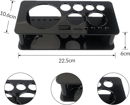 Miniatura 3 de KLKCMS Soporte profesional para coctelera, kits de barman, soporte de almacenamiento para herramientas de barman para bar, cóctel, color negro