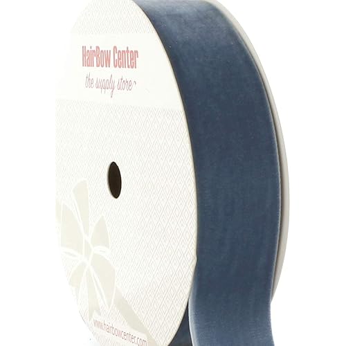 HBC 3/8" Velvet Ribbon 338 Antique Blue 25 Yard