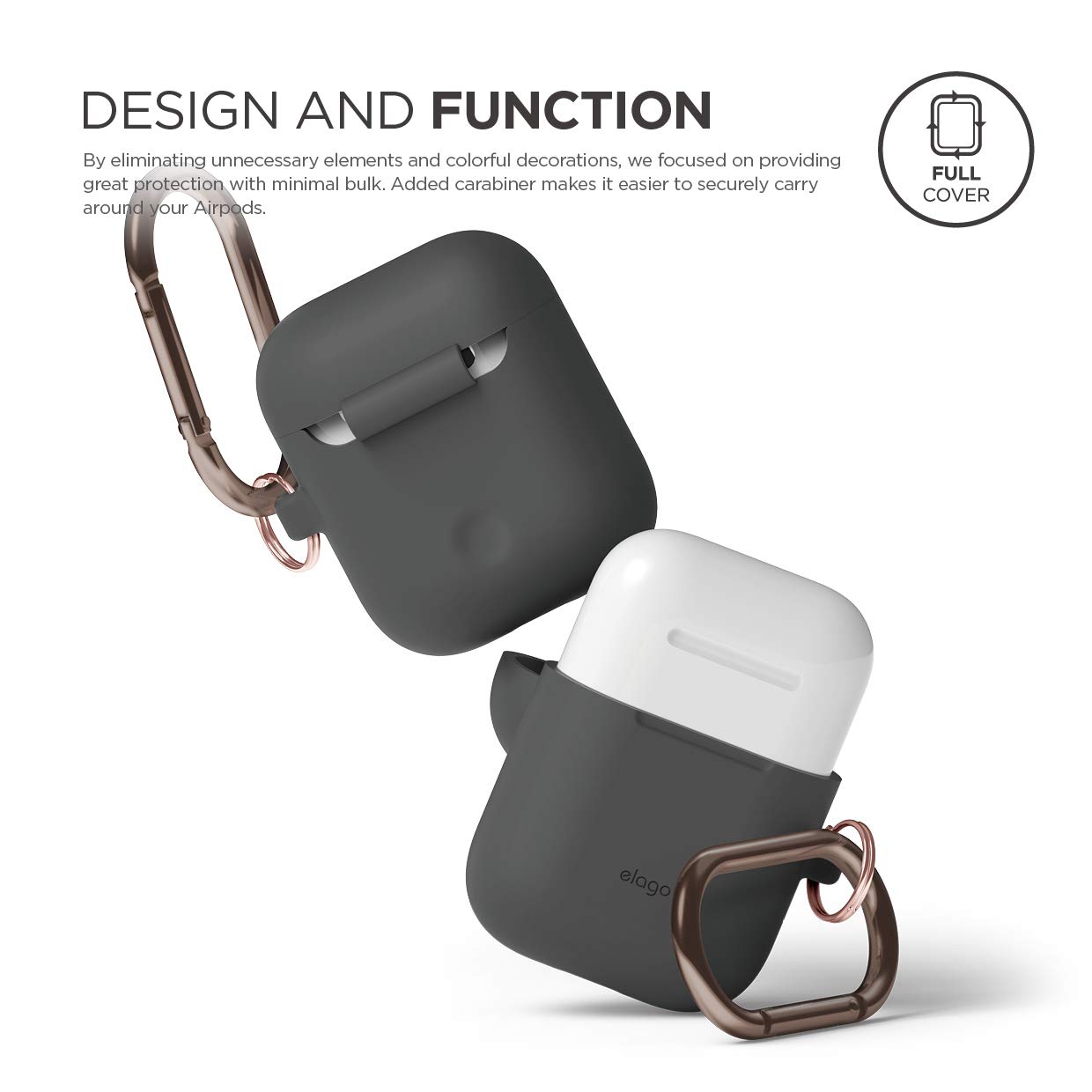 【中古】 elago AirPods 対応 ケース カラビナ 付 シリコン 製 カバー 耐衝撃 傷防止 落下防止 保護 アクセサリー Amazon | elago AirPods 対応 ケース カラビナ 付 シリコン 製 カバー