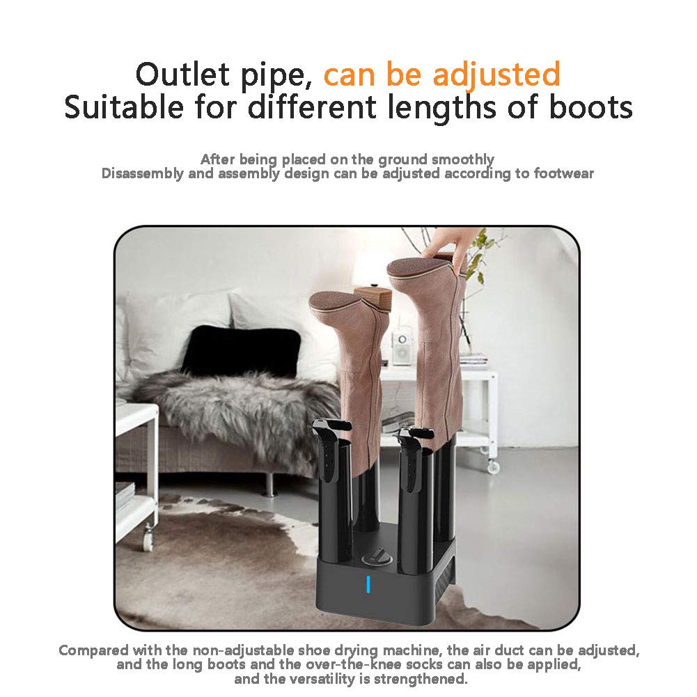 Sèche-bottes - Sèche-chaussures électrique 4 en 1 avec minuterie de 180 minutes, chauffe-bottes électrique à séchage rapide pour chaussures, bottes, gants, chaussettes, chaussures de ski, sèche-b
