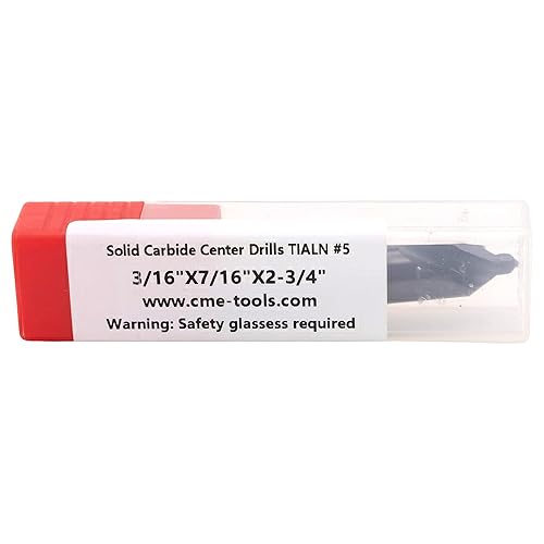 Miniatura 4 de 3 brocas centrales de carburo sólido, tamaño No. 5, revestimiento TiAlN