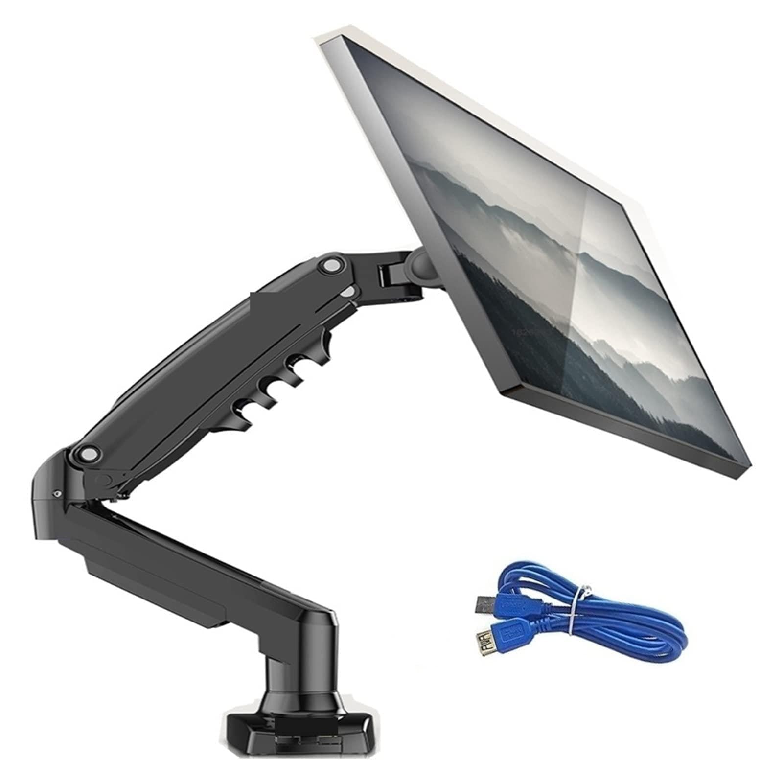 Aioneer Screen Stand, F80 Gas Spring 17-30 Inch Desktop Led Lcd Monitor Mount Holder Arm Ergonomic Gas Strut Flexi Mount Load 2~9Kgs-1-With 1xUSB3.0