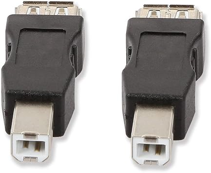 ELECTOP 2 Pack USB 2.0 A Female to USB B Print Male Adapter Converter