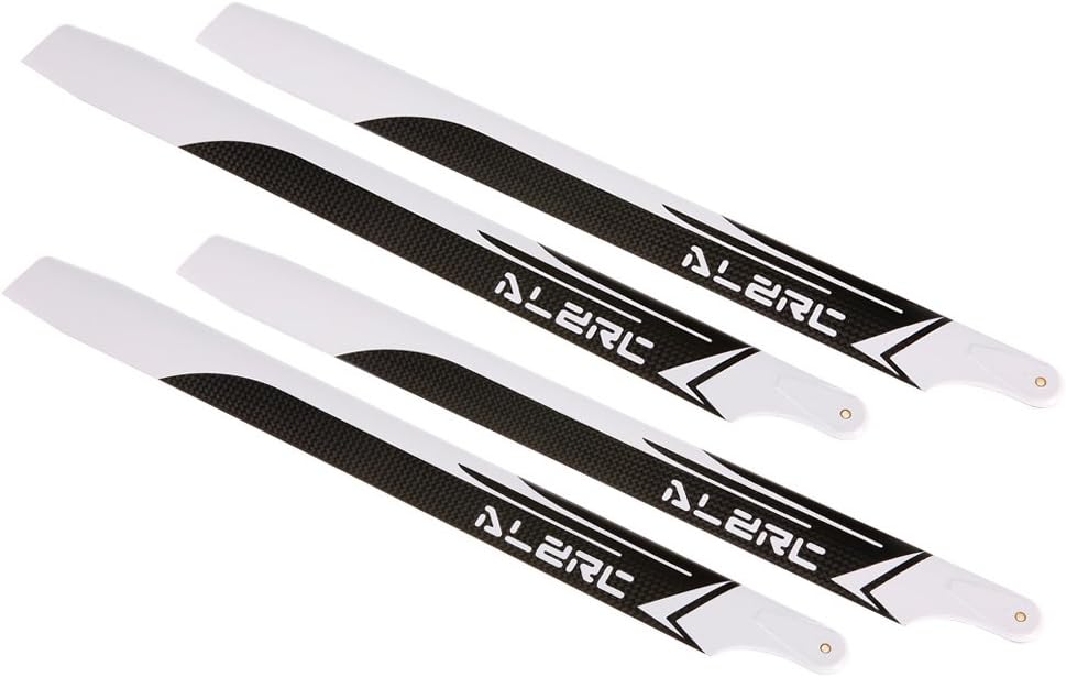 Graflsoa 2 Pairs ALZRC 380mm Carbon Fiber Main Blades for Devil 380 FAST Align 470L RC Helicopter