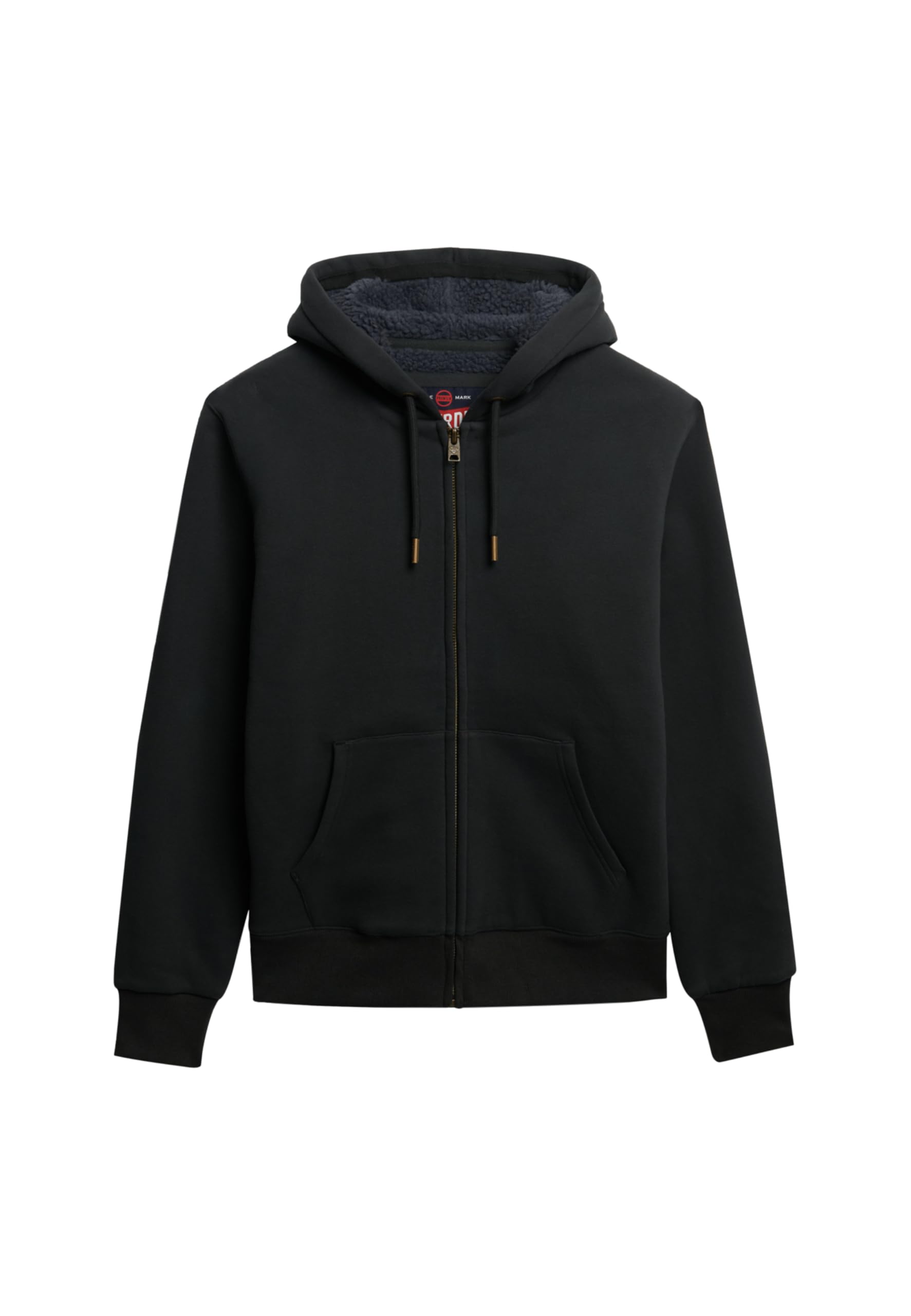 Superdry Men's Black Borg Lined Full Zip Sweatshirt M