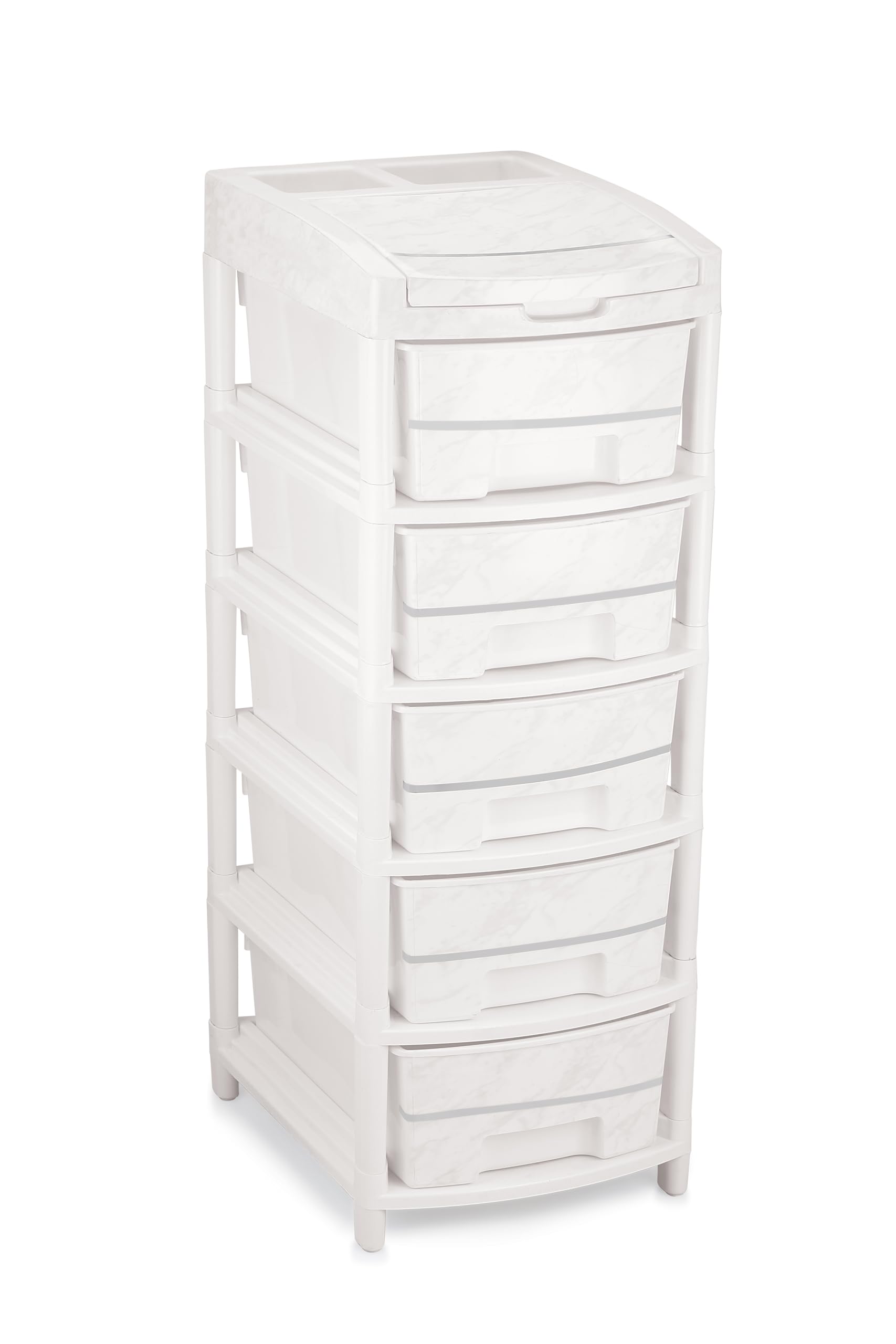 Liza Orry Plastic Modular Drawer Storage (5 Drawers) | Large