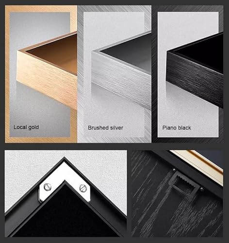 Marco De Aluminio Plateado Para Arte De Pared De Vidrio Templado Y Lienzo, Kit De Marco De Metal De Profundidad Interior De 1 Pulgada, Marco De G Marco De Aluminio Plateado Para Arte De Pared De Vidrio Templado Y Lienzo, Kit De Marco De Metal De Profundidad Interior De 1 Pulgada, Marco De G