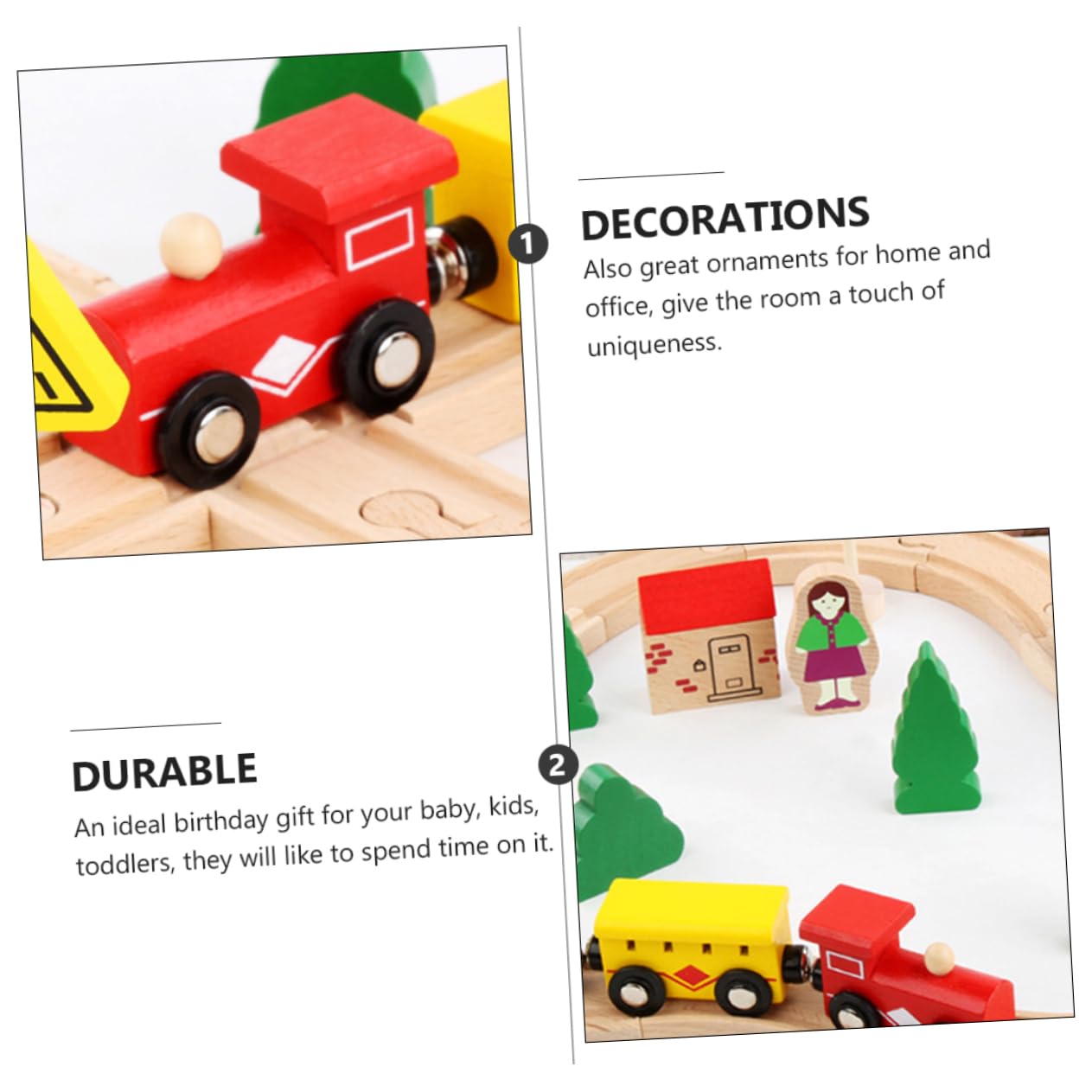 Toyvian 1set Treni Puzzle Ragazzo Ragazza Legno Gioco Educativo Per Sviluppare Creatività e Abilità Manuali