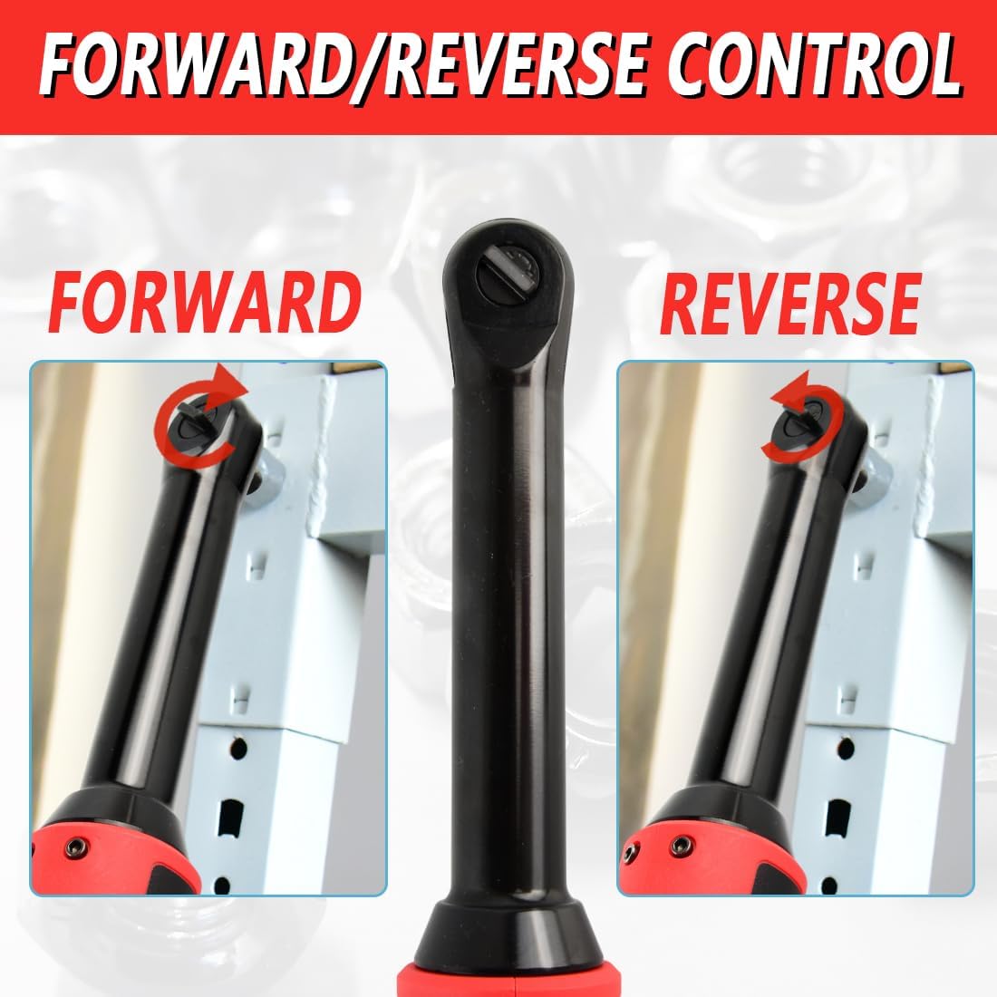 Extended Cordless Electric Ratchet Wrench Compatible with Milwaukee M18 Battery 500RPM 65 ft-lbs 3/8" Drive Power Ratchet Tool Kit with 7pcs Socket, 1/4" Socket Adapter and 3" Extension