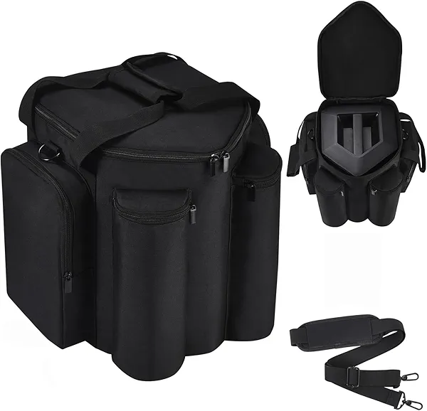 Carrying Case Travel Bag Compatible with Bose S1 Pro+,Portable Bluetooth Speaker Cover Compatible with Bose S1 Pro with Shoulder Strap & Extra Pockets for Microphone,Charger,Cable,Accessories(Black)