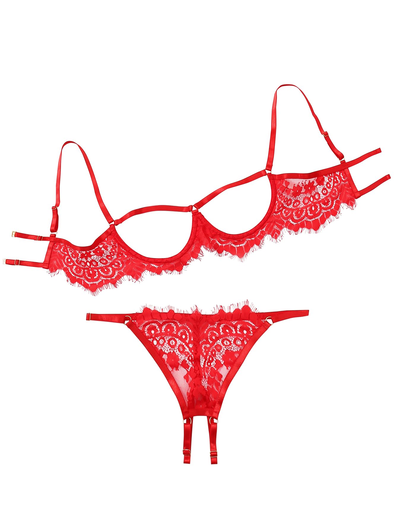 Lilosy Sexy Lingerie Set 2 Piece Women Bra and Panty 3XS-5XL