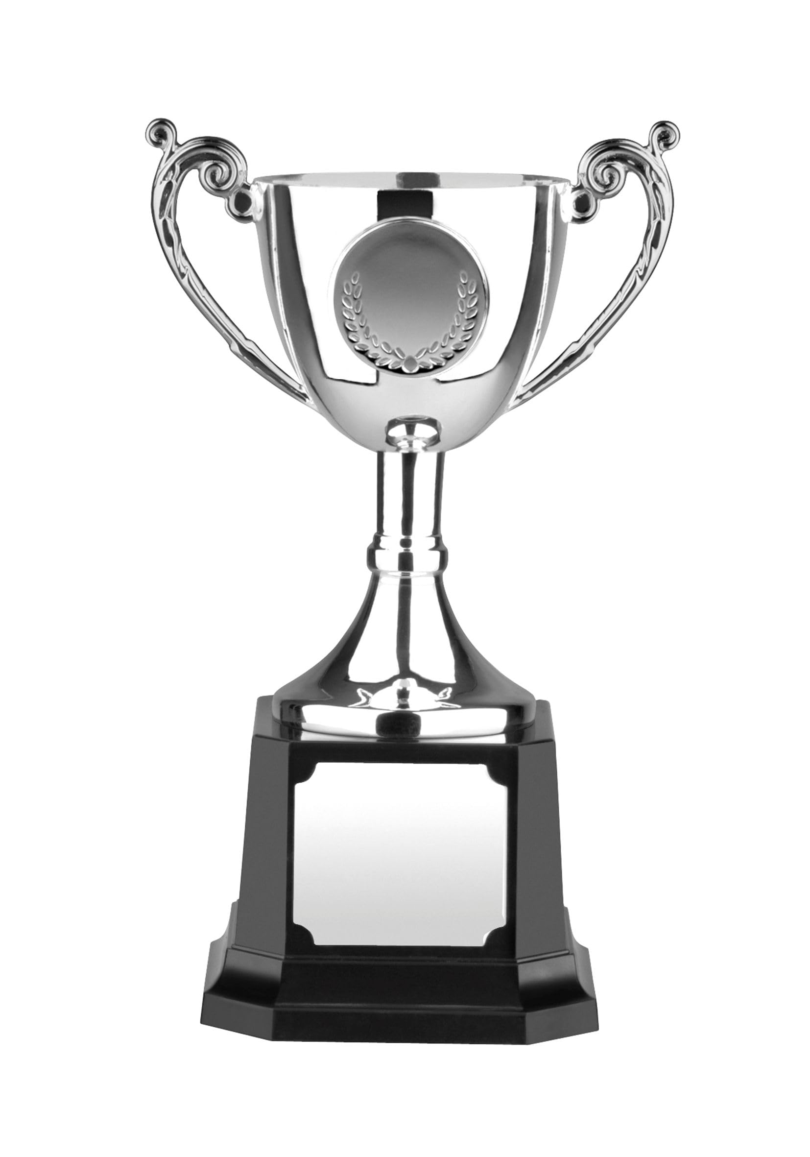SilverTrophy: Silver Trophy Achievement Award Cup Prize - Sports Achievement, Corporate, School, Academic, Kids, Motivation, Success, Winners, Champion, Engraving Plate Inlcuded on Base