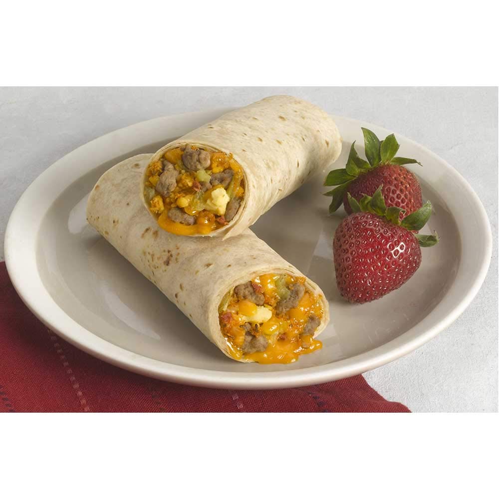 Egg and Cheese Sausage Turkey Crumble Wrap by Los Cabos – Pack of 72