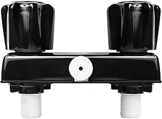 Grifo de ducha para autocaravana con control de doble perilla, válvulas mezcladoras de ducha para control de agua caliente y fría en campistas