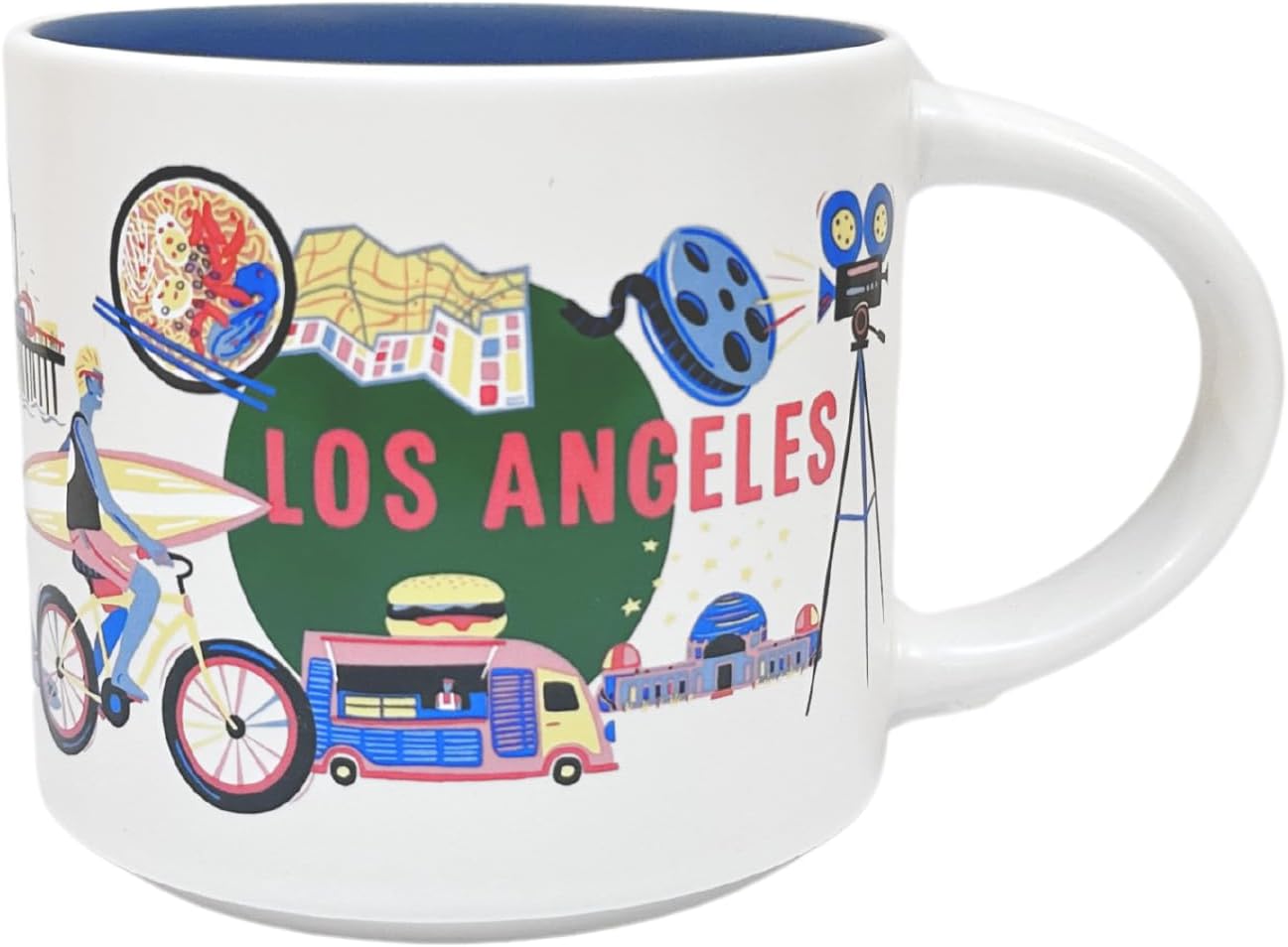 Starbucks Discovery Series Los Angeles Ceramic Mug, 14 Oz, Blue, 011152084