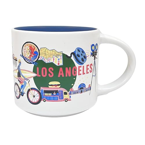 Starbucks Discovery Series Los Angeles Ceramic Mug, 14 Oz, Blue, 011152084